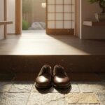 玄関に揃えた靴