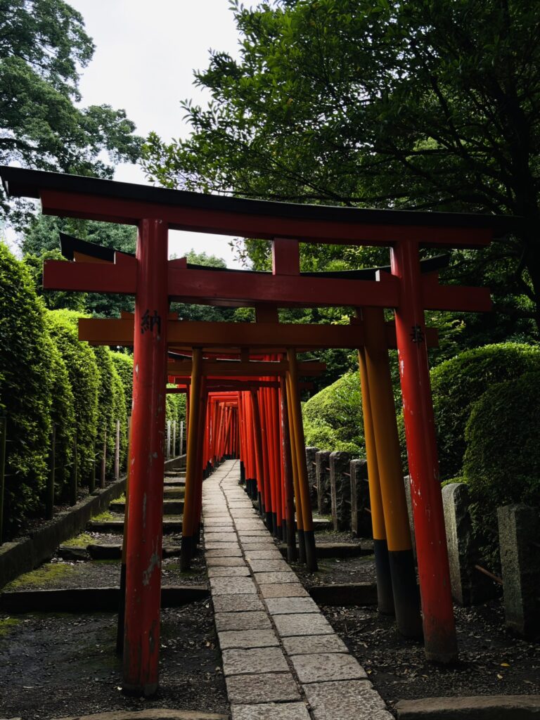 乙女稲荷神社へ続く朱色の千本鳥居